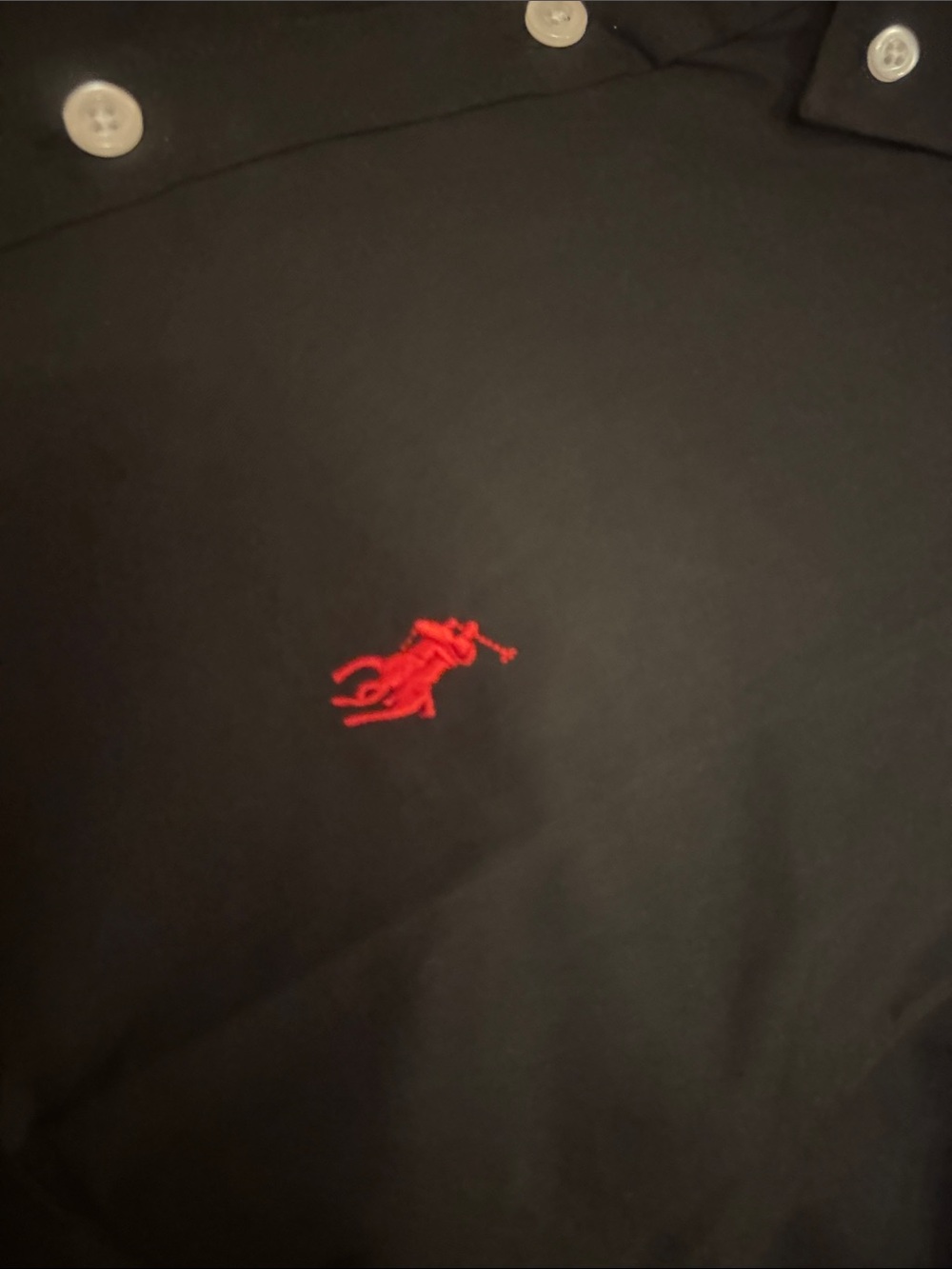 (3)Polo by Ralph Lauren Black Polo with Red Pony Embroidery